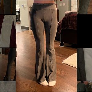 Urban outfitters blackish grey flare leggings